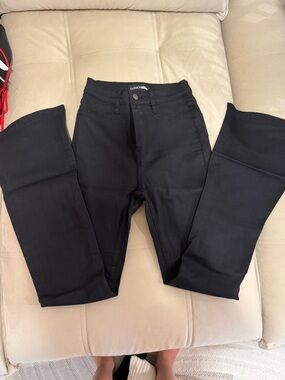 Fashion Nova Black Flare High-Waist Jeans